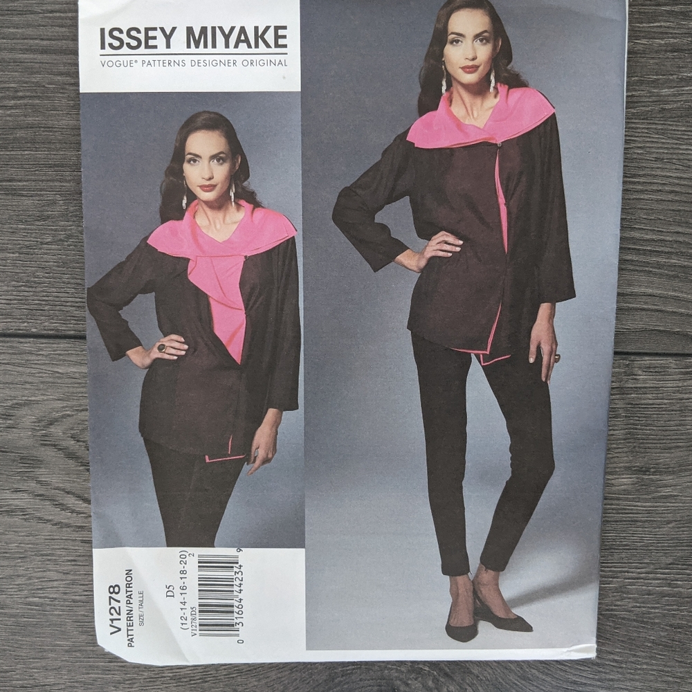 Vogue V1278 Issey Miyake Sewing Pattern Women’s Tunic and Pants Size 12 - 20